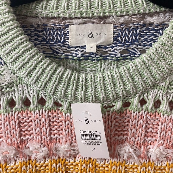 NWT L&G Rainbow Fringestitch Crewneck Sweater - Picture 8 of 9
